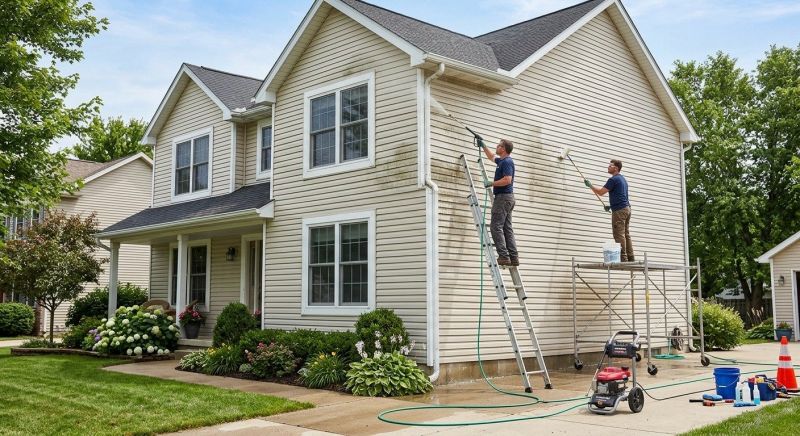 Our team working on Siding Service projects in New London, NH