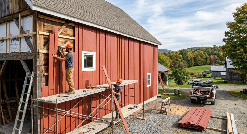 Barn Siding Installation in Hartland, VT