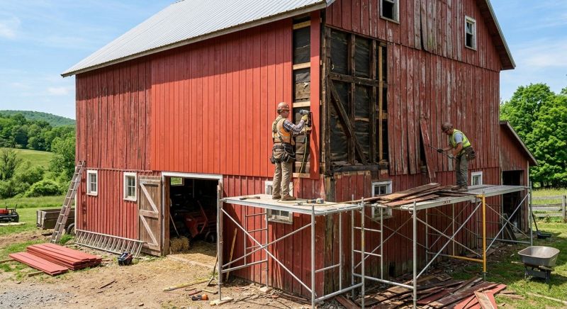 Barn Siding Replacement in Brownsville, VT