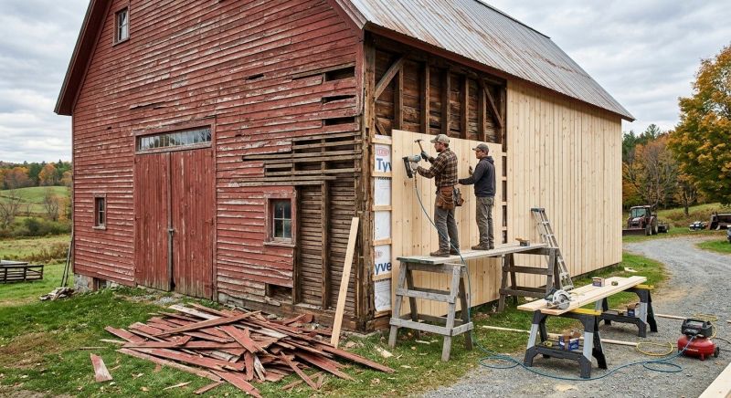 Barn Siding Replacement in Grantham, NH