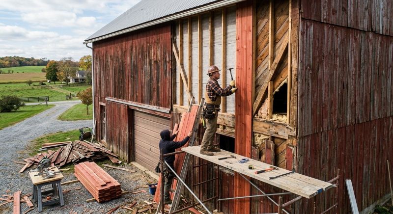 Barn Siding Replacement in New London, NH