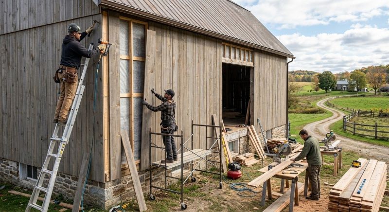 Barn Siding Replacement in North Hartland, VT