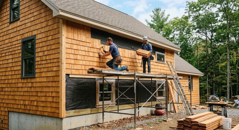 Cedar Siding Installation in New London, NH