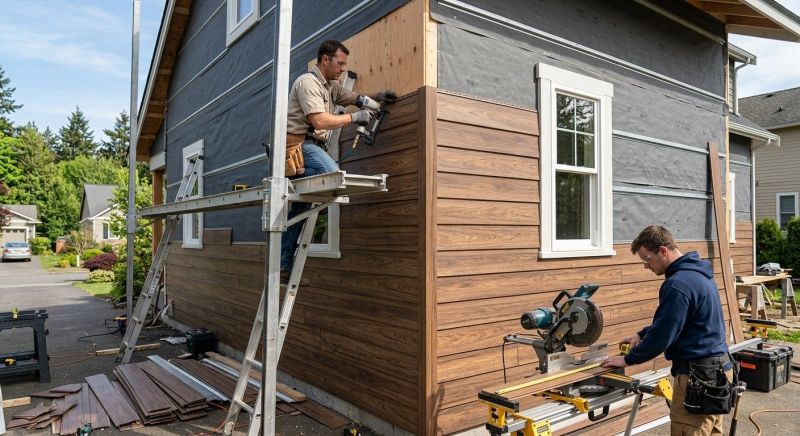 Faux Wood Siding Installation in New London, NH