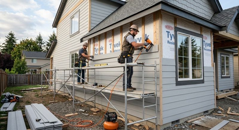 Fiberboard Siding Installation in New London, NH
