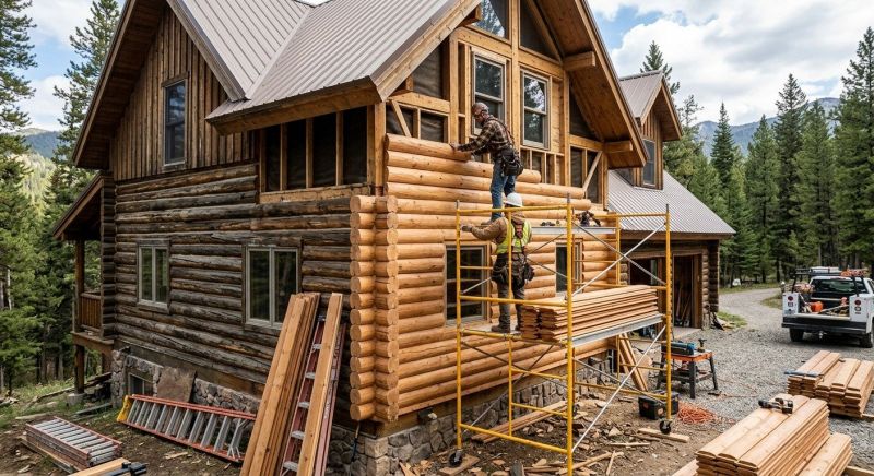 Log Home Siding Installation in New London, NH