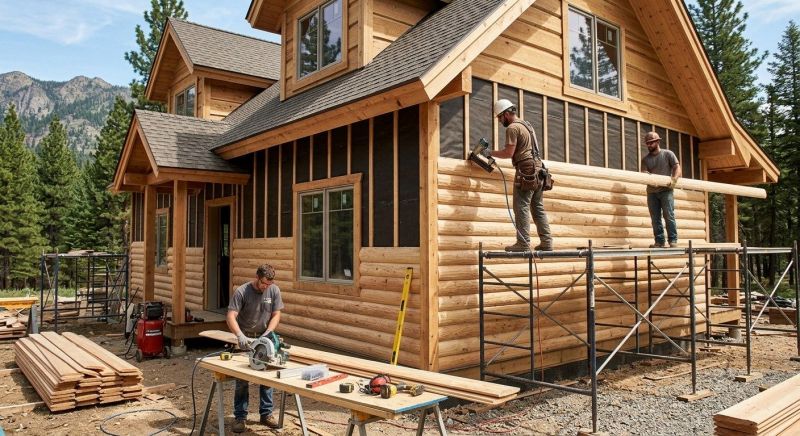 Log Siding Installation in Claremont, NH