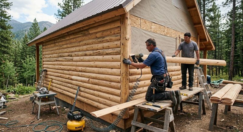 Log Siding Installation in Claremont, NH
