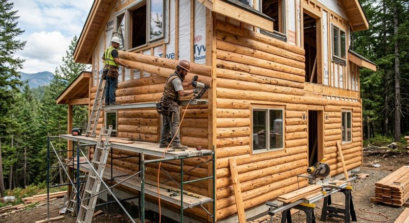 Log Siding Installation in Newbury, NH