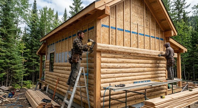 Log Siding Installation in Springfield, NH