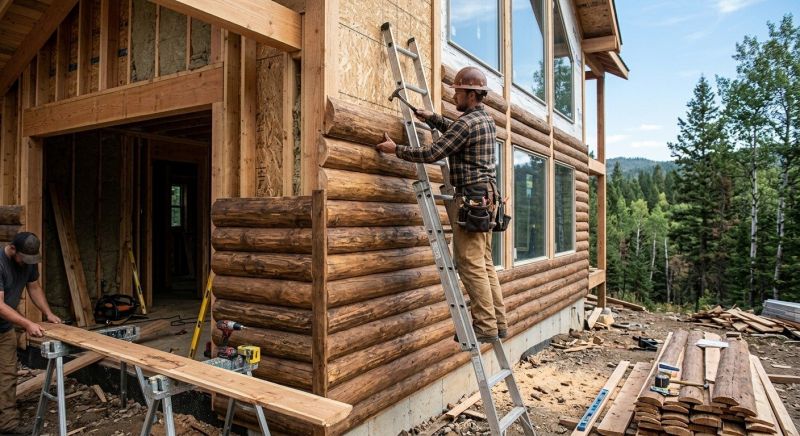 Log Siding Installation in Tilton, NH