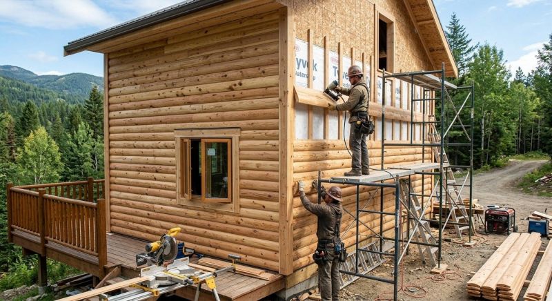 Log Siding Installation in Windsor, VT