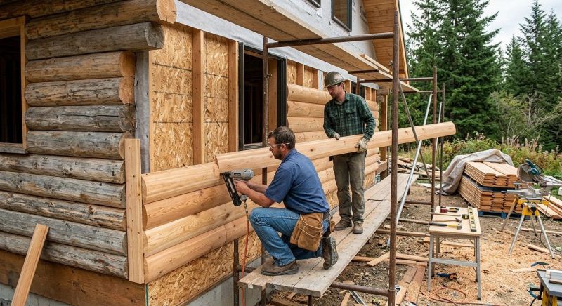 Log Siding Replacement in New London, NH