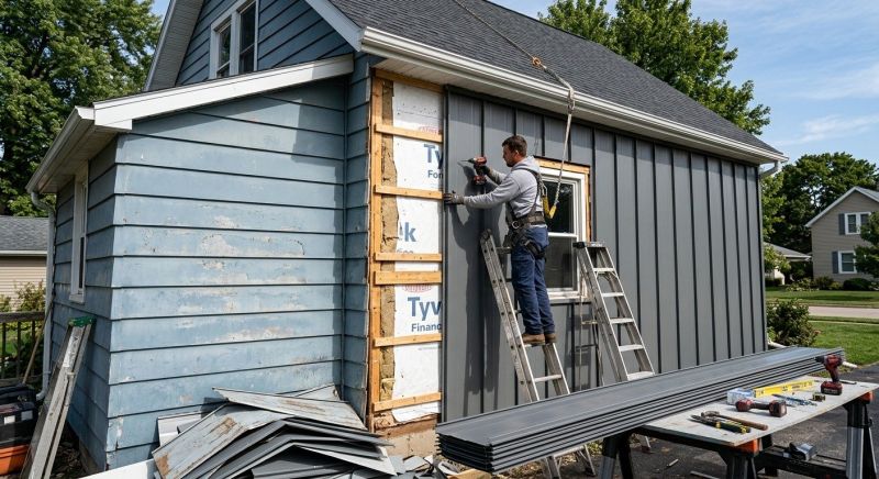 Sheet Metal Siding Replacement in New London, NH