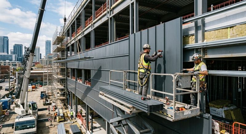 Steel Cladding Installation in New London, NH