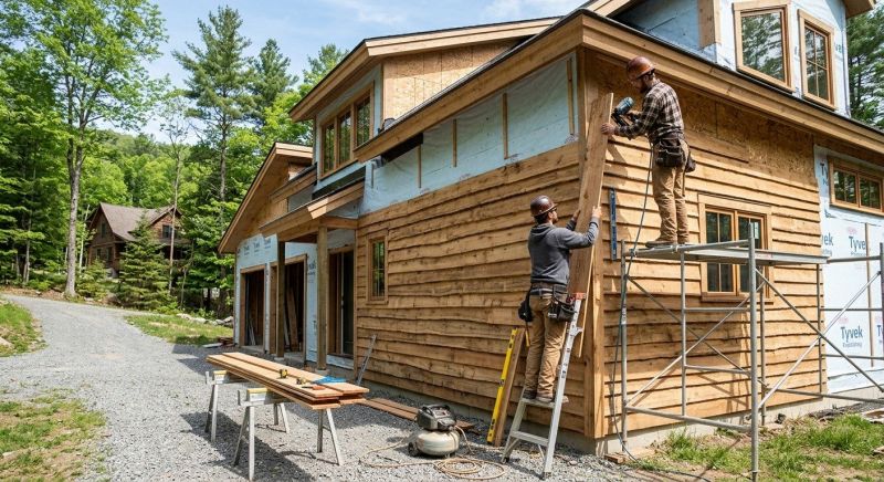Wood Barn Siding Installation in New London, NH