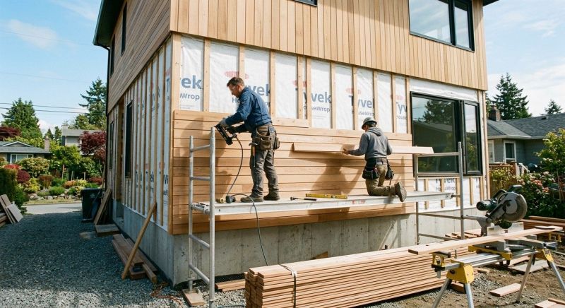 Wood Cladding Installation in Brownsville, VT