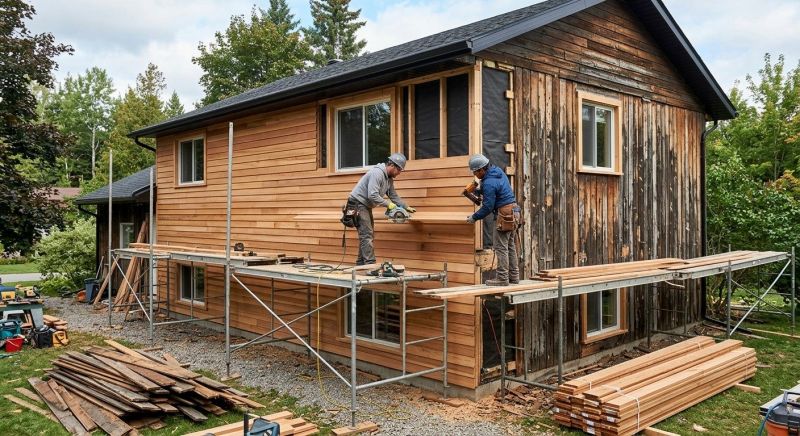 Wood Cladding Installation in Goshen, NH