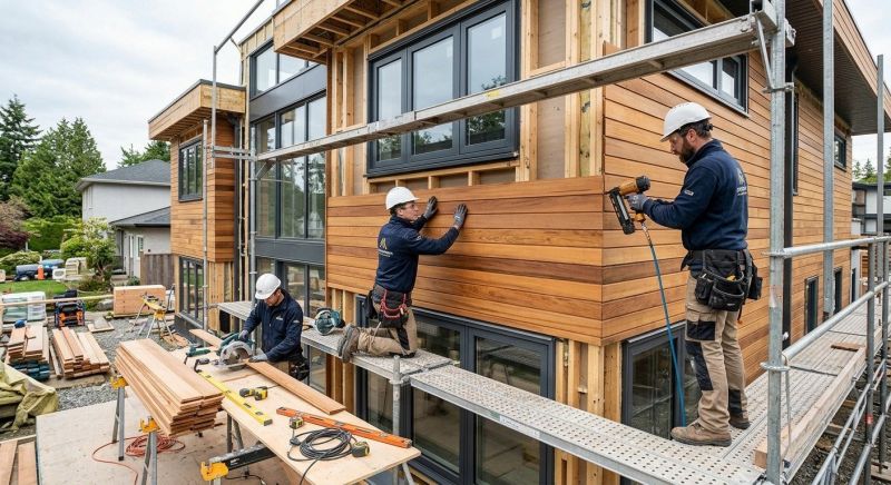 Wood Cladding Installation in Newport, NH