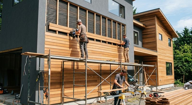 Wood Cladding Installation in West Lebanon, NH